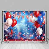 Aperturee - Aperturee Bokeh Vibe USA Flag Balloons Photography Backdrop